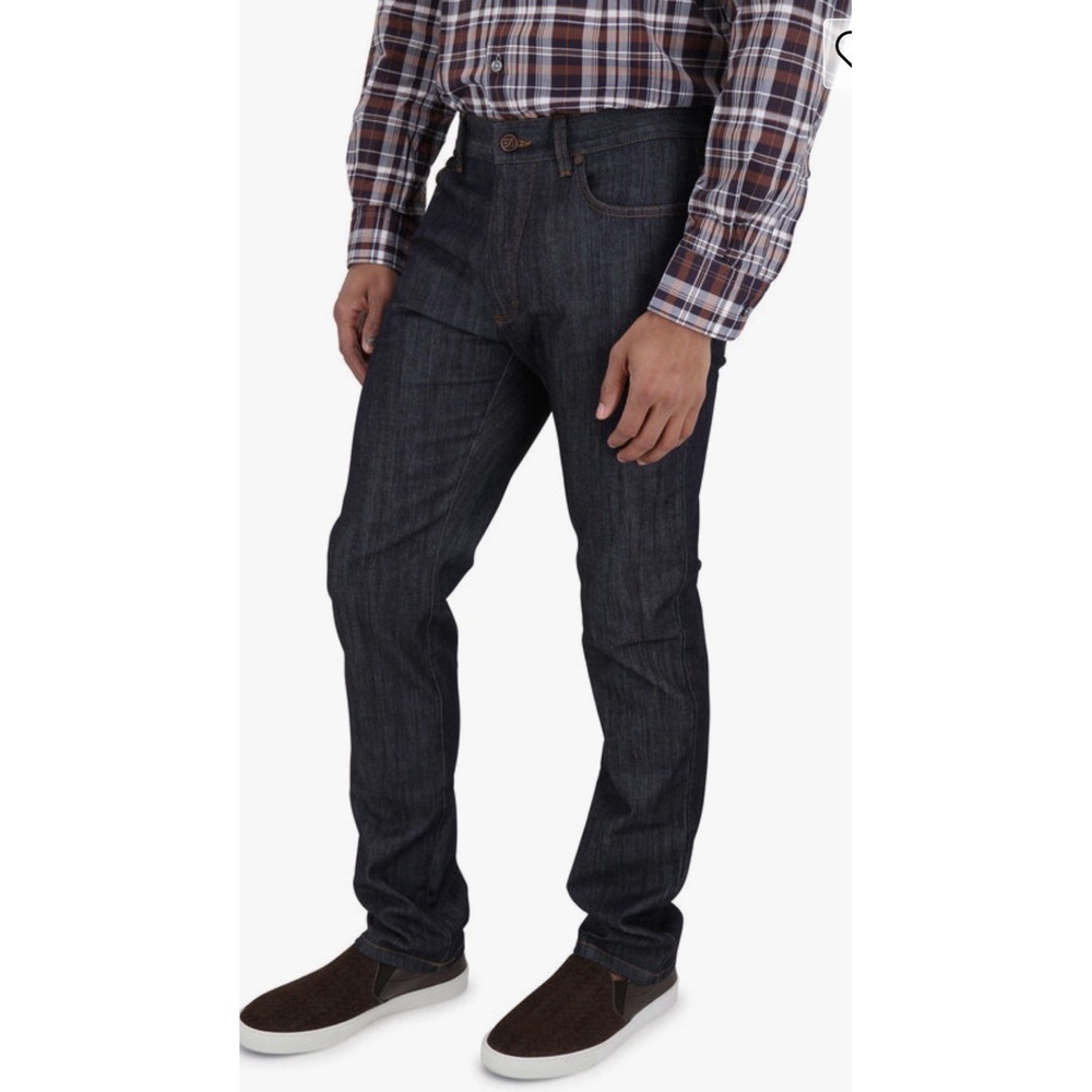 ERMENEGILDO ZEGNA "GAN" Stretch Denim Straight Leg Jeans Indigo Blue sz.36Wx34L